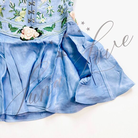 FILLYBOO Meadow Halter Mini Dress In Periwinkle NWT - Picture 6 of 13